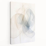 Minimalist Abstract Wall Art - Soft Flowing Lines in Neutral Tones