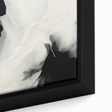 Minimalist Abstract Art - Black and White Flowing Modern Design