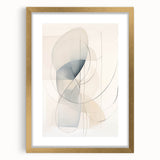 Minimalist Abstract Wall Art - Soft Curved Lines in Neutral Hues