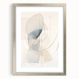 Minimalist Abstract Wall Art - Soft Curved Lines in Neutral Hues