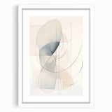Minimalist Abstract Wall Art - Soft Curved Lines in Neutral Hues