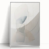 Minimalist Abstract Wall Art - Soft Curved Lines in Neutral Hues