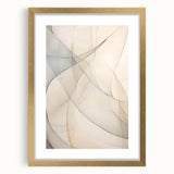 Minimalist Abstract Wall Art - Soft Curves in Neutral Beige and Gray