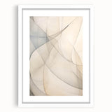 Minimalist Abstract Wall Art - Soft Curves in Neutral Beige and Gray