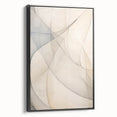 Minimalist Abstract Wall Art - Soft Curves in Neutral Beige and Gray