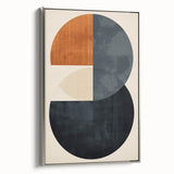 Geometric Minimalist Wall Art - Bold Circle Design in Neutral Tones