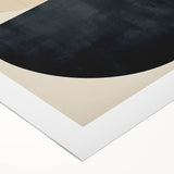 Geometric Minimalist Wall Art - Bold Circle Design in Neutral Tones