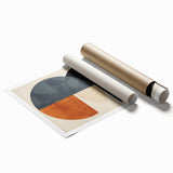 Geometric Minimalist Wall Art - Bold Circle Design in Neutral Tones