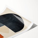 Geometric Minimalist Wall Art - Bold Circle Design in Neutral Tones