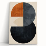 Geometric Minimalist Wall Art - Bold Circle Design in Neutral Tones