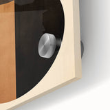 Geometric Minimalist Wall Art - Dual Circle Design in Earth Tones