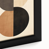 Geometric Minimalist Wall Art - Dual Circle Design in Earth Tones