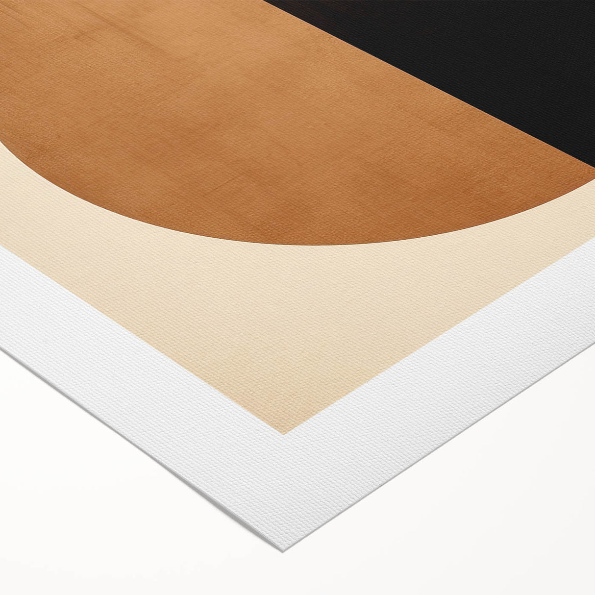 Geometric Minimalist Wall Art - Dual Circle Design in Earth Tones