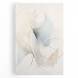 Minimalist Abstract Wall Art - Soft Flowing Curves in Neutral Tones