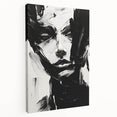 Bold Minimalist Portrait Wall Art - Black and White Abstract Expression