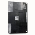 Geometric Minimalist Wall Art - Textured Black and Gray Abstract Design