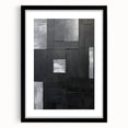 Geometric Minimalist Wall Art - Textured Black and Gray Abstract Design