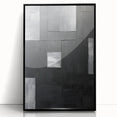 Geometric Minimalist Wall Art - Textured Black and Gray Abstract Design