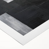 Geometric Minimalist Wall Art - Textured Black and Gray Abstract Design