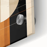 Geometric Minimalist Wall Art - Bold Circle and Line Design in Earth Tones