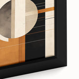 Geometric Minimalist Wall Art - Bold Circle and Line Design in Earth Tones