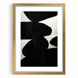 Minimalist Abstract Wall Art - Bold Black and White Modern Design