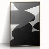 Minimalist Abstract Wall Art - Bold Black and White Modern Design