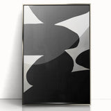 Minimalist Abstract Wall Art - Bold Black and White Modern Design