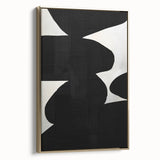 Minimalist Abstract Wall Art - Bold Black and White Modern Design