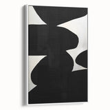 Minimalist Abstract Wall Art - Bold Black and White Modern Design