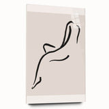 Minimalist Line Art Wall Print - Elegant Abstract Figure in Black