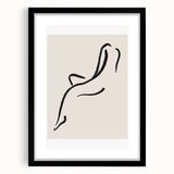 Minimalist Line Art Wall Print - Elegant Abstract Figure in Black