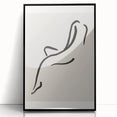 Minimalist Line Art Wall Print - Elegant Abstract Figure in Black