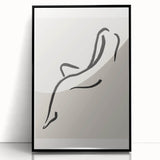 Minimalist Line Art Wall Print - Elegant Abstract Figure in Black
