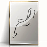 Minimalist Line Art Wall Print - Elegant Abstract Figure in Black