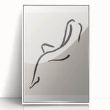 Minimalist Line Art Wall Print - Elegant Abstract Figure in Black