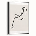 Minimalist Line Art Wall Print - Elegant Abstract Figure in Black