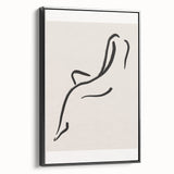 Minimalist Line Art Wall Print - Elegant Abstract Figure in Black