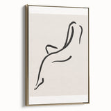 Minimalist Line Art Wall Print - Elegant Abstract Figure in Black