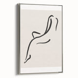 Minimalist Line Art Wall Print - Elegant Abstract Figure in Black