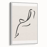 Minimalist Line Art Wall Print - Elegant Abstract Figure in Black