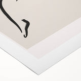 Minimalist Line Art Wall Print - Elegant Abstract Figure in Black