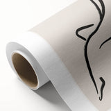 Minimalist Line Art Wall Print - Elegant Abstract Figure in Black