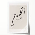 Minimalist Line Art Wall Print - Elegant Abstract Figure in Black