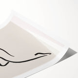 Minimalist Line Art Wall Print - Elegant Abstract Figure in Black