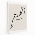 Minimalist Line Art Wall Print - Elegant Abstract Figure in Black