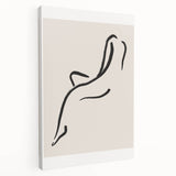 Minimalist Line Art Wall Print - Elegant Abstract Figure in Black