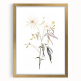 Minimalist Floral Wall Art - Delicate Watercolor Flower in Soft Tones
