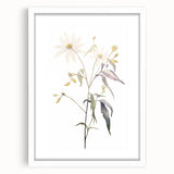 Minimalist Floral Wall Art - Delicate Watercolor Flower in Soft Tones