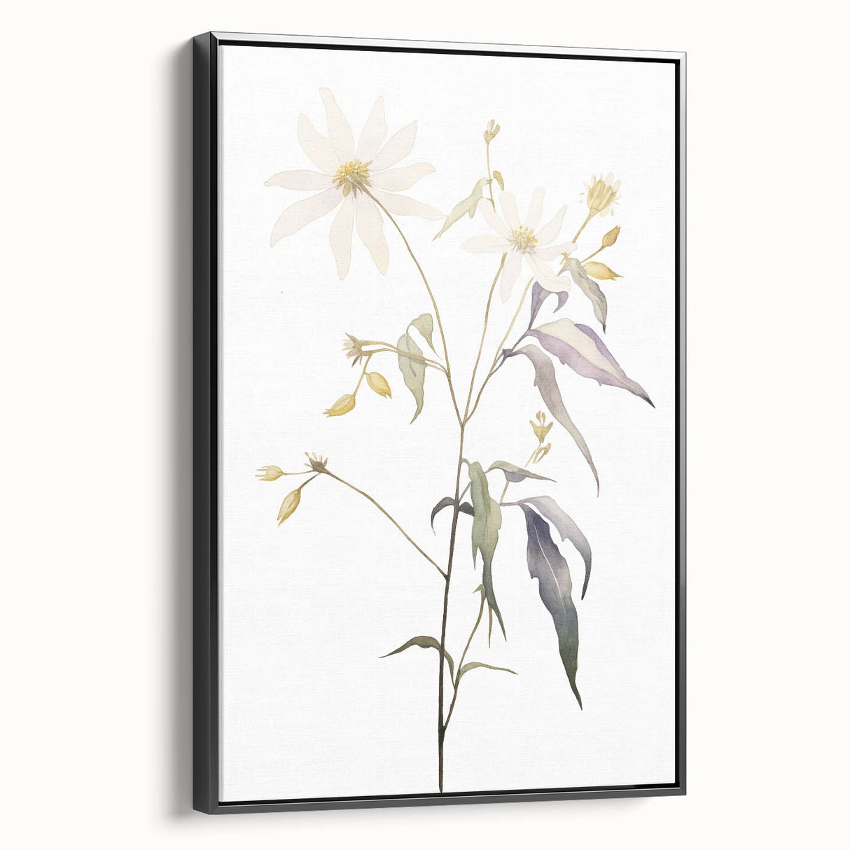 Minimalist Floral Wall Art - Delicate Watercolor Flower in Soft Tones
